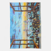 Tweede ster rechts. Peter Pan inspireerde kunst Theedoek (Verticaal)