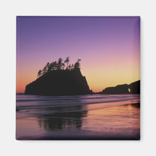 Tweede strand bij schemering, Olympic NP, WA, USA Magneet