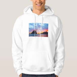Tweede strand bij zonsondergang, Washington Hoodie