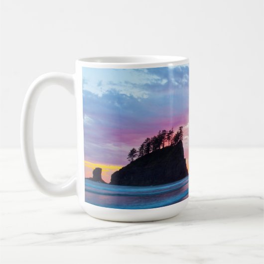 Tweede strand bij zonsondergang, Washington Koffiemok (Links)