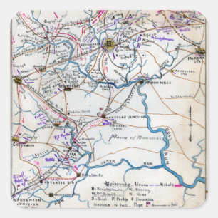 Tweede strijd tegen Bull Run 4 Vierkante Sticker