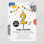 Tweede uitnodiging voor kaarsblauw (Voorkant / Achterkant)