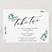 Tweede uitnodiging voor uitgestelde bruiloft met E (Voorkant / Achterkant)