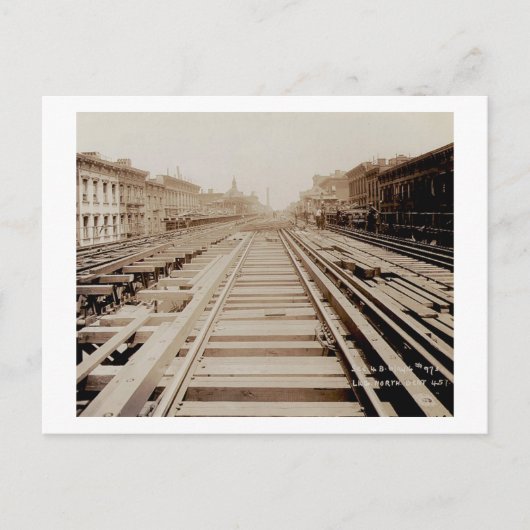 Tweede Uitzicht noordwaarts van 56th Street NYC Ra Briefkaart (Voorkant)