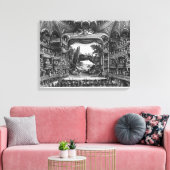 Tweede uitzicht van het Theater de la Republique Canvas Afdruk (Insitu (Woonkamer))