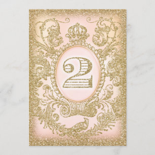 Tweede verjaardag eenmaal op tijd prinses kaart