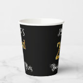 Tweede verjaardag — Fancy script, Faux Gold look Papieren Bekers (Links)