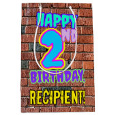 Tweede verjaardag: Fun, Urban Graffiti geïnspireer Medium Cadeauzakje (Voorkant)