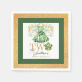 Tweede verjaardag St Patrick's Day gepersonaliseer Servet (Voorkant)