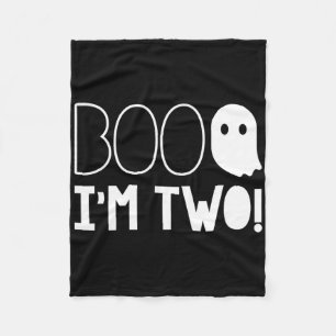 Tweede verjaardag twee jaar oud Boo, ik ben twee! Fleece Deken
