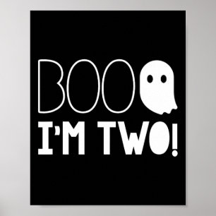 Tweede verjaardag twee jaar oud Boo, ik ben twee! Poster