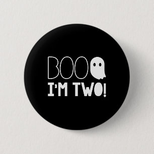 Tweede verjaardag twee jaar oud Boo, ik ben twee! Ronde Button 5,7 Cm