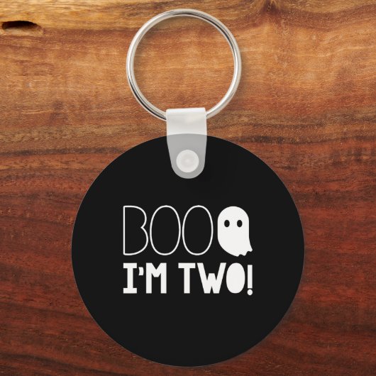 Tweede verjaardag twee jaar oud Boo, ik ben twee! Sleutelhanger (Voorkant)