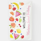 Tweede verjaardag van de bietenvrucht spandoek (Verticaal)