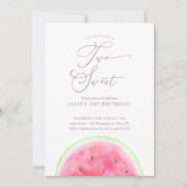 Tweede verjaardag van de bizetwatermeloen kaart (Voorkant)