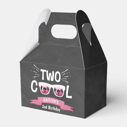 Tweede verjaardag van twee kool-meisjes bedankdoosjes (Voorkant Zijde)