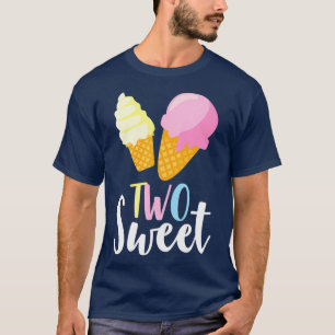 Tweede verjaardag van twee zoete ijsbrekers t-shirt