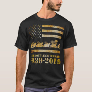 Tweede Wereldoorlog 80ste Jubileum Veteranen D Dag T-shirt