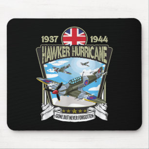 Tweede Wereldoorlog Brits Vliegtuig Hawker Hurrica Muismat