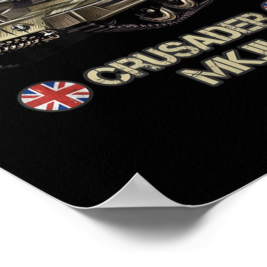 Tweede Wereldoorlog Britse Leger Tank Crusader Mk. Poster (Hoek)