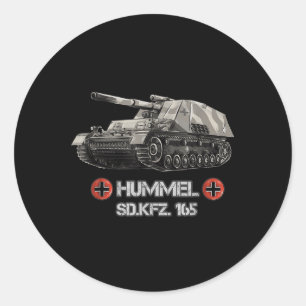 Tweede Wereldoorlog Duits Zelfrijdende artillerie Ronde Sticker