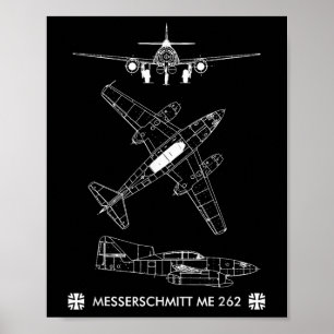 Tweede Wereldoorlog Duitse Vliegtuig Me 262 straal Poster
