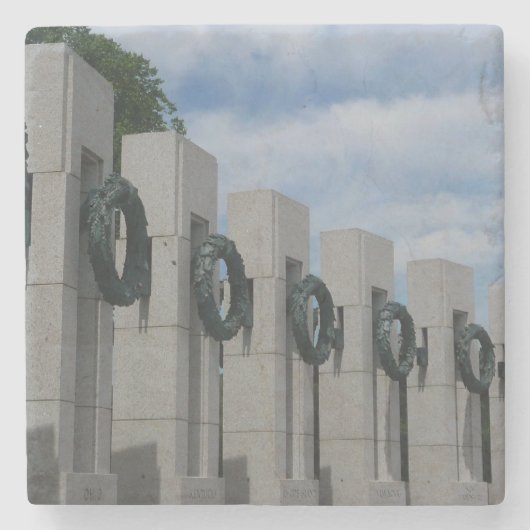 Tweede Wereldoorlog Herinneringen I Stenen Onderzetter (Voorkant)