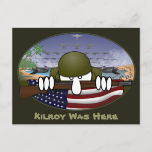 Tweede Wereldoorlog Kilroy Briefkaart 2