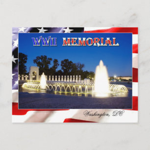 Tweede Wereldoorlog Memorial in Washington, DC 's Briefkaart