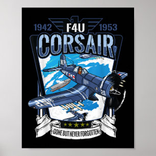 Tweede Wereldoorlog Militaire Fighter Vliegtuig Am Poster