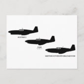 Tweede Wereldoorlog Noord-Amerikaanse P-51 Mustan Briefkaart (Voorkant)
