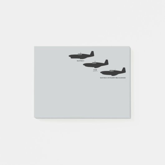 Tweede Wereldoorlog Noord-Amerikaanse P-51 Mustan Post-it® Notes (Voorkant)