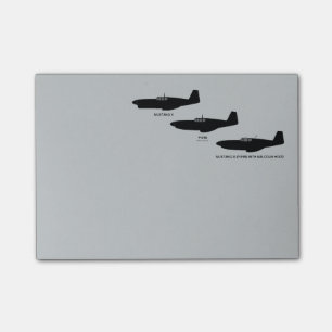 Tweede Wereldoorlog Noord-Amerikaanse P-51 Mustan Post-it® Notes
