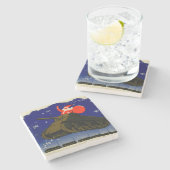 Tweede Wereldoorlog PantserKerstman Stenen Onderzetter (Zijkant)