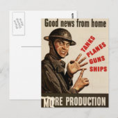 Tweede Wereldoorlog Poster Briefkaart (Voorkant / Achterkant)