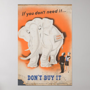 Tweede Wereldoorlog Rantsoenen Vintage Poster