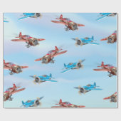 Tweede Wereldoorlog Vliegtuig Cadeaupapier (Vlak)