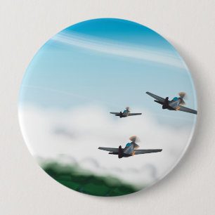 Tweede Wereldoorlog Vliegtuigen Ronde Button 4,0 Cm