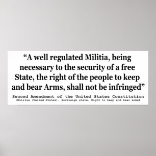 Tweede wijziging van de grondwet van de Verenigde  Poster