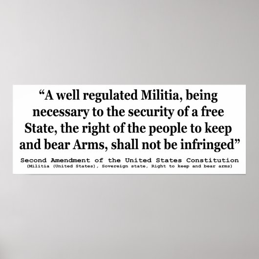 Tweede wijziging van de grondwet van de Verenigde Poster (Voorkant)