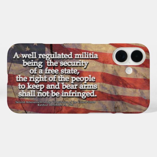 Tweede wijziging van de grondwet van de VS Case-Mate iPhone Case (Achterkant (horizontaal))