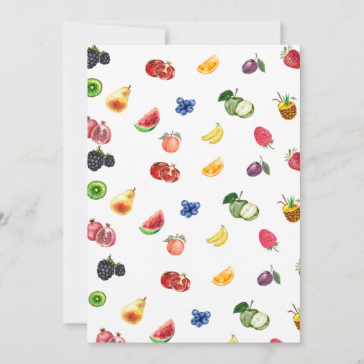 TWEEDE Zomdag van de Tropische Fruit van Tti Frutt Kaart (Achterkant)