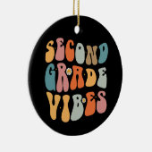 Tweedegraads vibes terug naar school Groovy School Keramisch Ornament (Rechts)