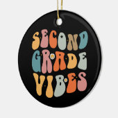 Tweedegraads vibes terug naar school Groovy School Keramisch Ornament (Links)