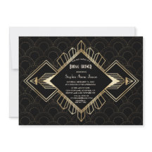 Tweedehands 20s Goud Zwart Great Gatsby Bruiloftsf