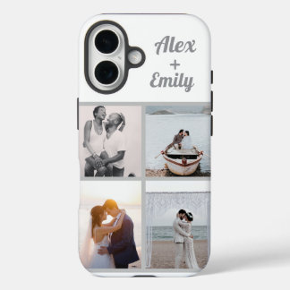 Tweedehands naam en collage foto telefoonhoes iPhone 16 hoesje