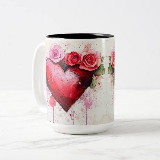 Tweedelige mok Personalized Valentine Coffee Mug (Voorkant links)