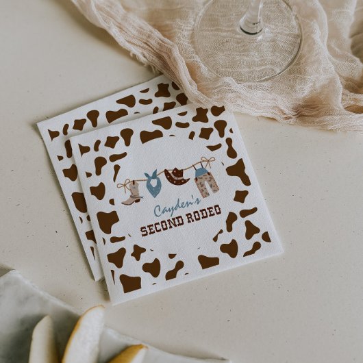 TweedeRodeo Westerne Cowboy 2e Verjaardag Servet