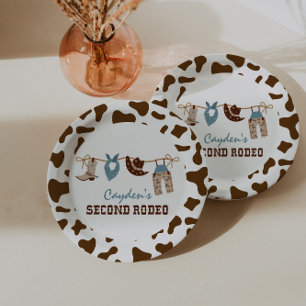 TweedeRodeo Westerse Cowboy 2e Verjaardag Papieren Bordje