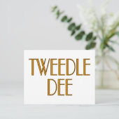 Tweedle Dee Briefkaart (Staand voorkant)